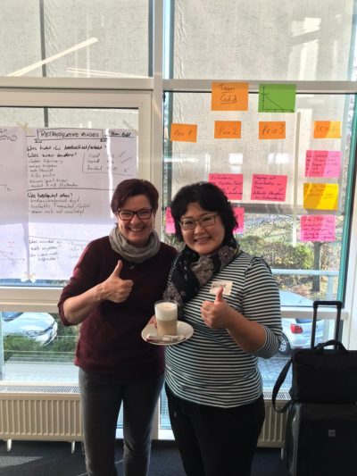 Mitarbeiterin von abra.sax, Galina Gritzman, bei der Weiterbildung zum SCRUM Masster